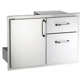 Door and Double Drawer with Stainless Steel Handles